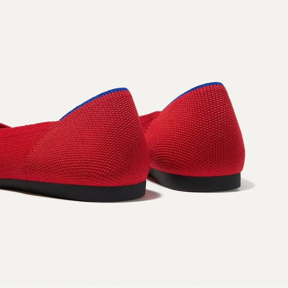 Rothy's Women's The Point Red Flats - Picture 5 of 13